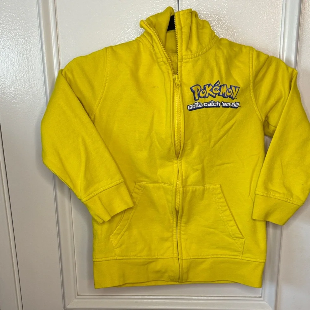 Pokemon Bright Yellow Kids Zip-Up Hoodie - Picture 1 of 7